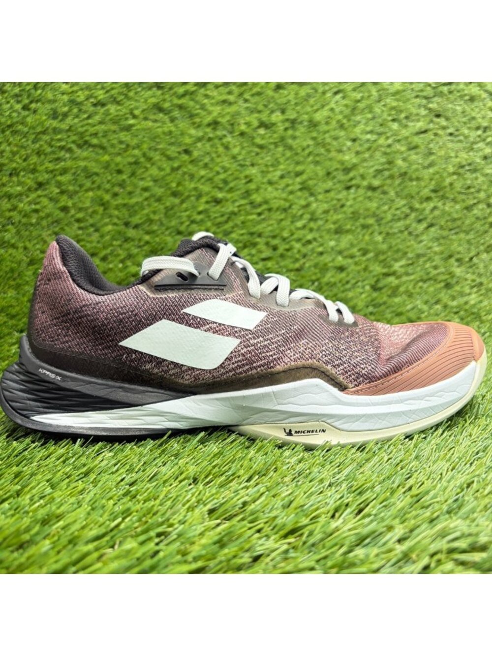 Babolat Jet Mach 3 Womens Size 8 Pink Brown White Running Tennis Shoes Sneakers
